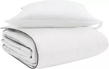 vidaXL Winterbettdecke mit Kissen 2-tlg., Daunenfeder, wei&szlig; (3376182)