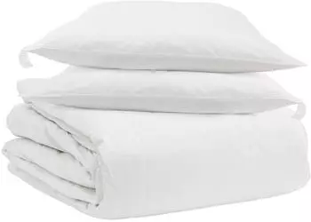 vidaXL Bettdecken-Set mit Kissen, 3-tlg., wei&szlig;, Daunenfeder (3377080)