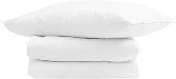 vidaXL Sommerdecke mit Kissen, 2-tlg., Daunenfeder, wei&szlig; (3376277)