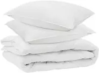 vidaXL Ganzjahresbettdecke mit Kissen 3 pcs Wei&szlig; Mikrofaser