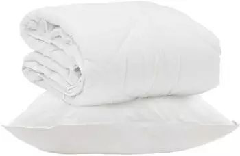 vidaXL Sommerdecke mit Kissen, 2-tlg., weiß, Mikrofaser (3376452)