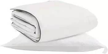 vidaXL Winterbettdecke mit Kissen, Daunenfeder, wei&szlig; (3376193)
