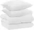 vidaXL Winterbettdecke mit Kissen, 3-tlg., weiß, Mikrofaser (3377849)