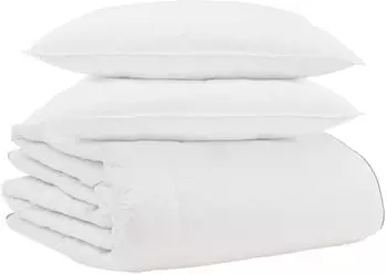vidaXL Winterbettdecke mit Kissen 3-tlg., wei&szlig;, Daunenfeder (3376918)