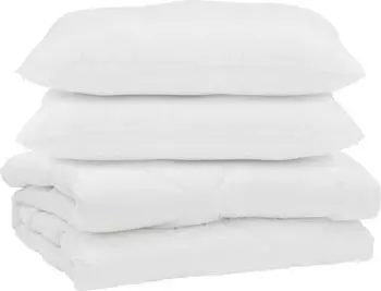 vidaXL Bettdecke mit Kissen, weiß, Mikrofaser, 3-tlg. (3377458)
