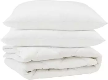 vidaXL Bettdecke mit Kissen 3-tlg., weiß, Mikrofaser (3377509)