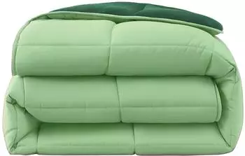 Wometo Pl&uuml;sch-Steppbett Wende-Design gr&uuml;n 155x220cm, OEKO-TEX (2528-004)