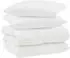 vidaXL Winterbettdecke mit Kissen, 3-tlg., weiß, Mikrofaser (3377790)
