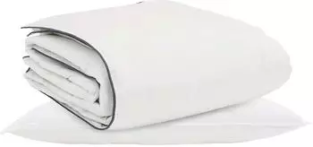vidaXL Winterbettdecke mit Kissen, Daunenfeder, wei&szlig; (3376174)