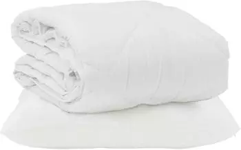 vidaXL Sommerdecke mit Kissen Set, wei&szlig;, Mikrofaser (3376494)