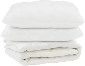 vidaXL Bettdecke mit Kissen 3-tlg., wei&szlig;, Mikrofaser (3377717)