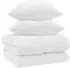 vidaXL Winterbettdecke mit Kissen, 3-tlg., weiß, Mikrofaser (3377847)
