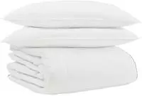 vidaXL Winterbettdecke mit Kissen 3 stk. Wei&szlig; Daunenfeder