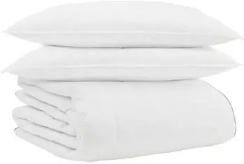 vidaXL Winterbettdecke mit Kissen, Daunenfedern, wei&szlig;, 3-tlg.