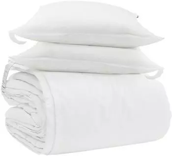 vidaXL Bettdecken-Set mit Kissen, 3-tlg., wei&szlig;, Daunenfeder (3377215)