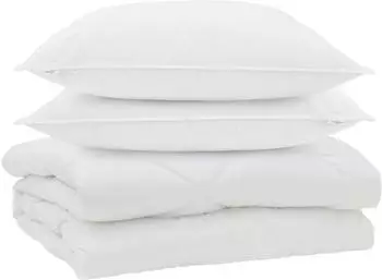 vidaXL Bettdecke mit Kissen 3-tlg., wei&szlig;, Mikrofaser (3377377)