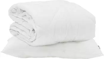 vidaXL Sommerdecke mit Kissen Set, wei&szlig;, Mikrofaser (3376489)