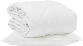 vidaXL Sommerdecke mit Kissen, 2-tlg., weiß, Mikrofaser (3376447)