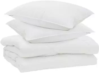 vidaXL Bettdecke mit Kissen 3-tlg., weiß, Mikrofaser (3377365)