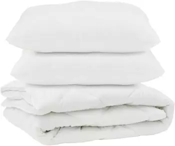 vidaXL Bettdecke mit Kissen 3-tlg., weiß, Mikrofaser (3377680)