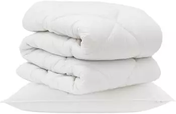 vidaXL Bettdecken-Set mit Kissen, 2-tlg., Mikrofaser, weiß (3376699)