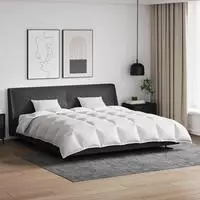 vidaXL Bettdecken Set mit Kissen 3 Stk. Wei&szlig; Daunenfeder