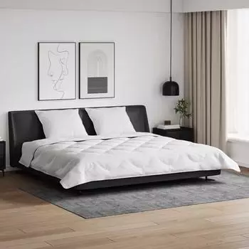 vidaXL Winterbettdecke mit Kissen, 3-tlg., wei&szlig;, Mikrofaser (3377820)