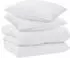 vidaXL Winterbettdecke mit Kissen, 3-tlg., weiß, Mikrofaser (3377820)
