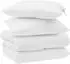 vidaXL Winterbettdecke mit Kissen, 3-tlg., weiß, Mikrofaser (3377753)