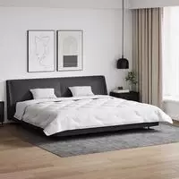 vidaXL Decke mit Kissen 3 stk. Wei&szlig; Mikrofaser und Daunenfedern