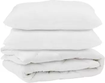 vidaXL Bettdecke mit Kissen 3-tlg., wei&szlig;, Mikrofaser (3377690)