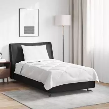 vidaXL Ganzjahresbettdecke mit Kissen, 155x220cm, Mikrofaser, wei&szlig; (3376572)