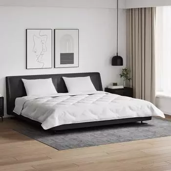vidaXL Winterbettdecke mit Kissen, 3-tlg., wei&szlig;, Mikrofaser (3377845)