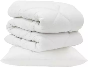 vidaXL Bettdecke mit Kissen, 2-tlg., wei&szlig;, Mikrofaser (3376662)