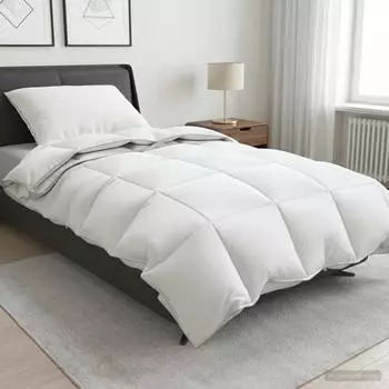 vidaXL G&auml;nsedaunen-Bettdecken-Set 90% FULDA 2 stk. 137 x 200 cm Wei&szlig;