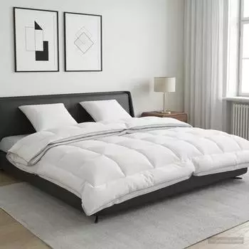 vidaXL Bettdecke und Kissen Set 3 stk. 200x200 cm 4 Jahreszeiten Wolle