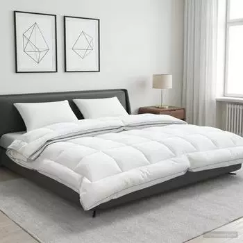 vidaXL Bettdecke und Kissen Set 3 stk. 220x260 cm 4 Jahreszeiten Wolle