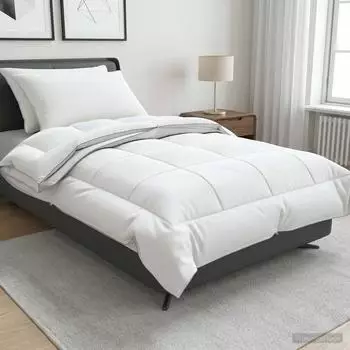 vidaXL Bettdecke und Kissen Set 3 stk. 135x220 cm 4 Jahreszeiten Wolle