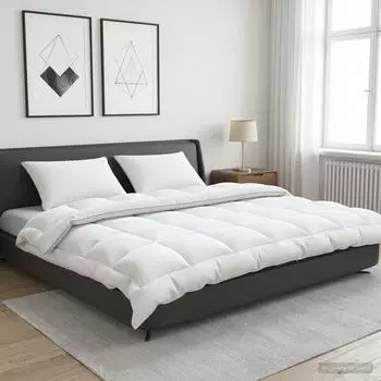 vidaXL Bettdecke und Kissen Set 3 stk. 200x200 cm Winter 450 GSM Wolle