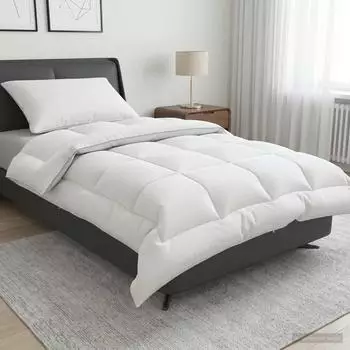 vidaXL Bettdecke und Kissen Set 2 stk. 150x200 cm 4 Jahreszeiten Wolle
