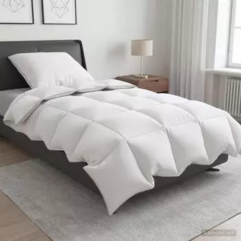 vidaXL Gänsedaunen-Bettdecken-Set 90% FULDA 2 stk. 152 x 203 cm Weiß