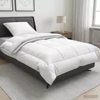 vidaXL Bettdecke und Kissen Set 2 stk. 155x200 cm 4 Jahreszeiten Wolle
