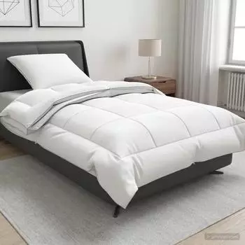 vidaXL Bettdecke und Kissen Set 2 stk. 155x200 cm 4 Jahreszeiten Wolle