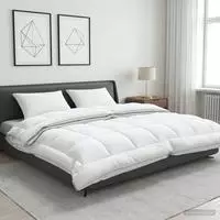 vidaXL Bettdecke und Kissen Set 3 stk. 240x260 cm 4 Jahreszeiten Wolle