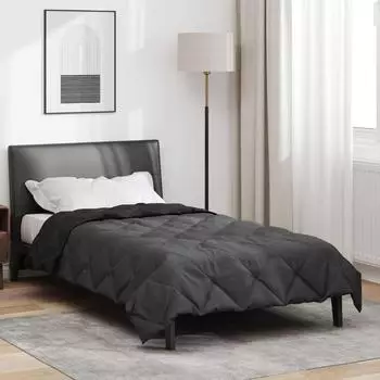 vidaXL Sommerdecke 200 x 135 cm Sommer 200 gsm Schwarz und Anthrazit