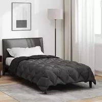 vidaXL Winterbettdecke 135 x 200 cm 450 g/m&sup2; Schwarz und Anthrazit