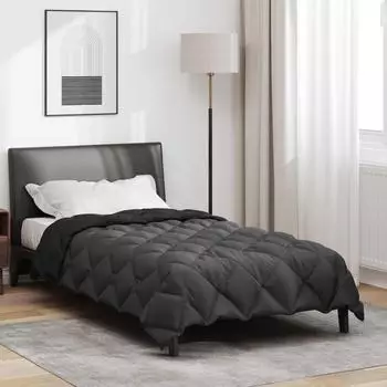 vidaXL Winterbettdecke 135 x 200 cm 450 g/m&sup2; Schwarz und Anthrazit