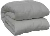 vidaXL Gewichtsdecke Grau 200x200 cm 9 kg Stoff