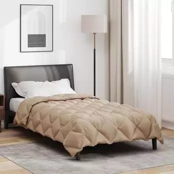 vidaXL Winterbettdecke 135 x 200 cm 450 g/m&sup2; Taupe