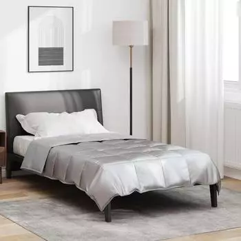 vidaXL Ganzjahresbettdecke 135 x 200 cm 300 g/m&sup2; Silber